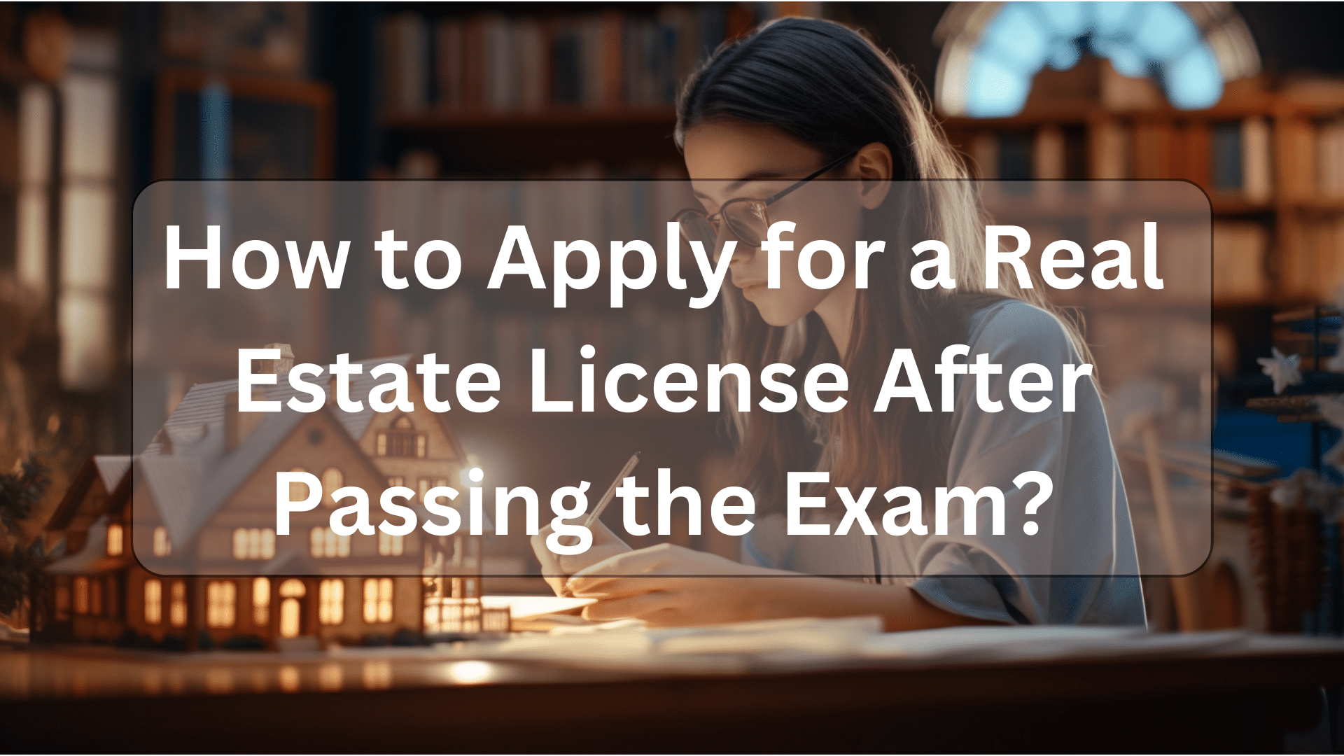 how to apply for a real estate license after passing the exam illustration