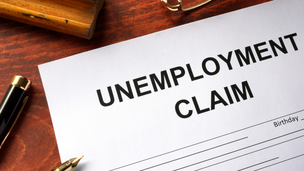 Form labeled Unemployment Claim.