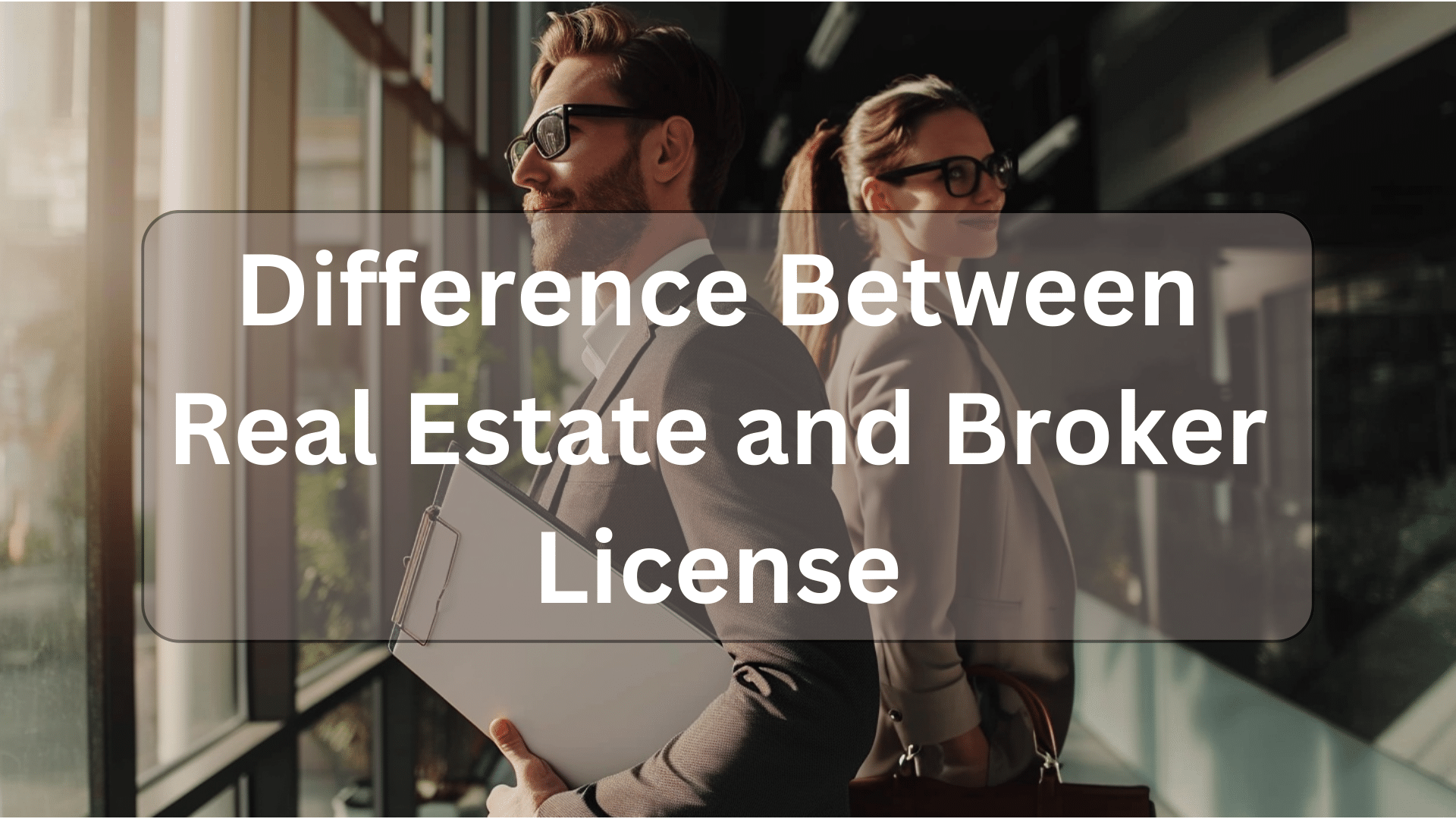 Difference between real estate and broker license illustration
