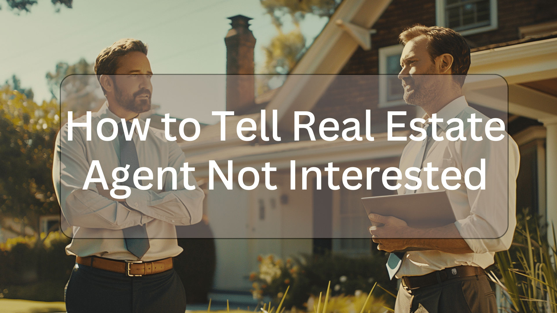 How to tell real estate agent not interested illustration
