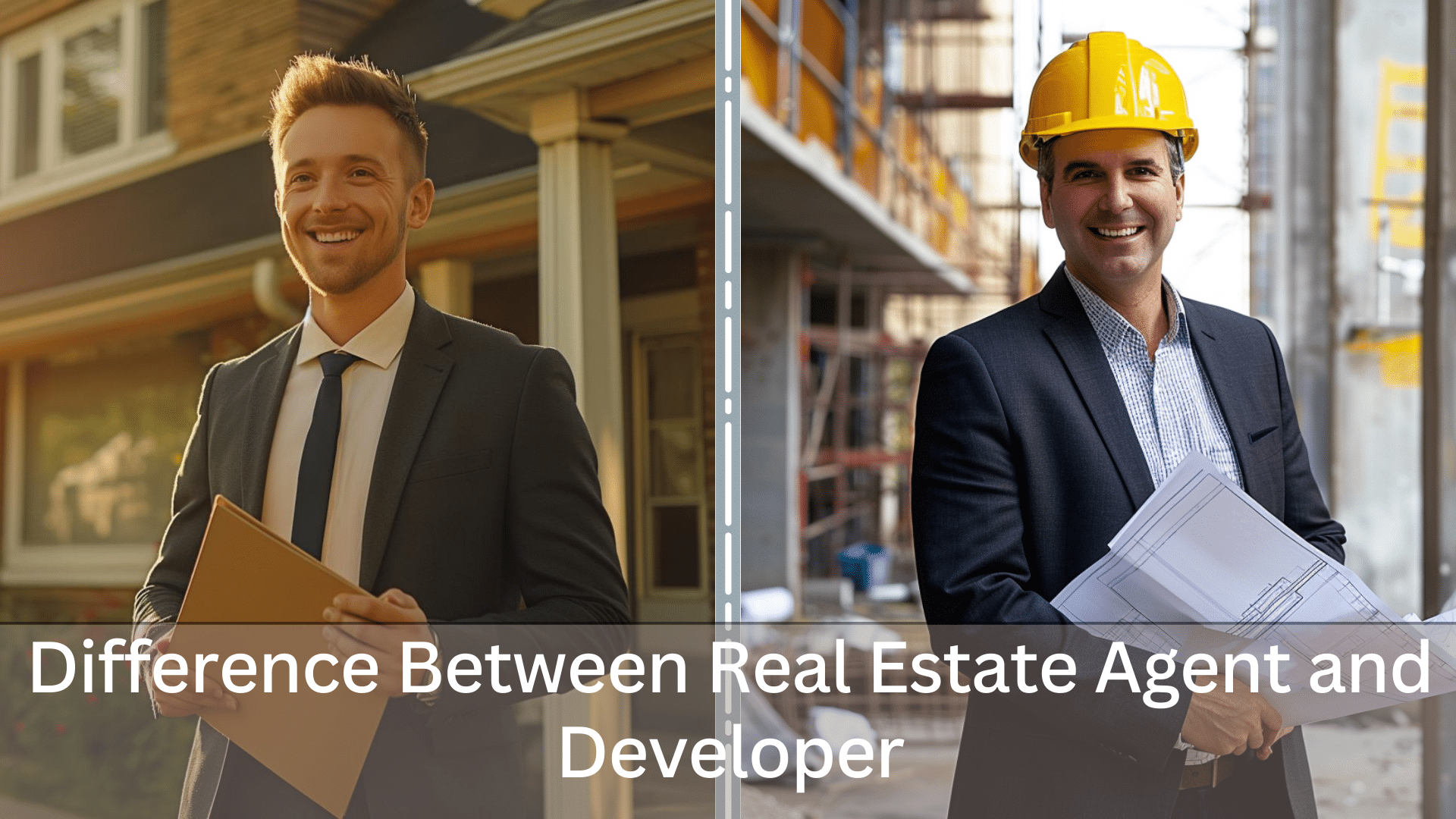 difference between real estate agent and developer illustration